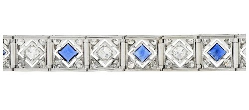 4.20ct Natural Round Diamond Sapphire 14k White Gold Anniversary Tennis Bracelet - Picture 8 of 10