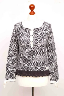 ODD MOLLY Damen Grau & Weiß Pullover Größe 1 7234 - Bild 1 von 4
