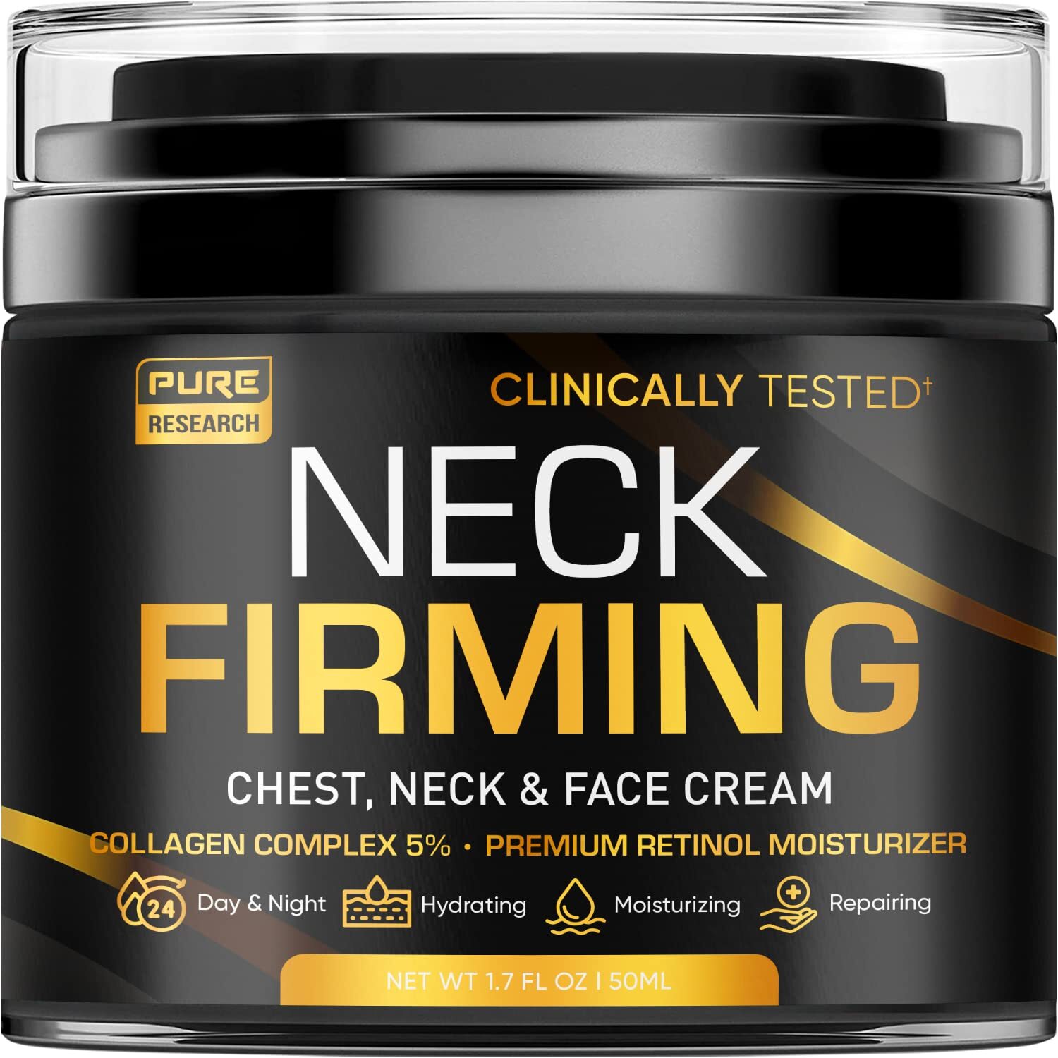 PURE RESEARCH Neck Firming Cream Anti Wrinkle Day & Night Face & Neck Treatment
