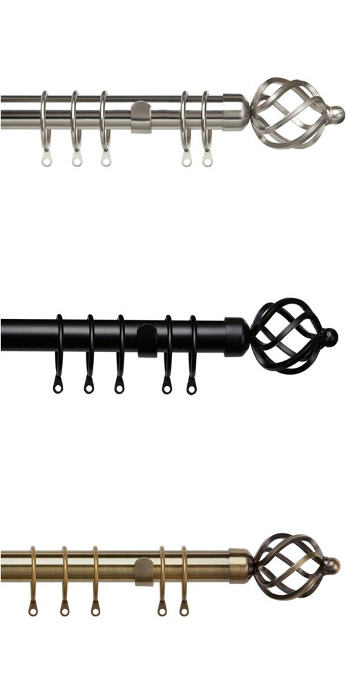 Pristine Extendable 25-28mm Metal Cage Curtain Pole  display picture 3