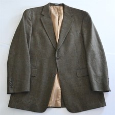 Vtg Austin Reed USA Made 42R Glenn Check Soft Tweed Blazer Jacket Sport Coat