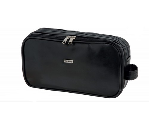 Neceser Bolso Bolsa de Hombre Piel Color Negro Afeitado y Aseo de Vielong  81020 | eBay