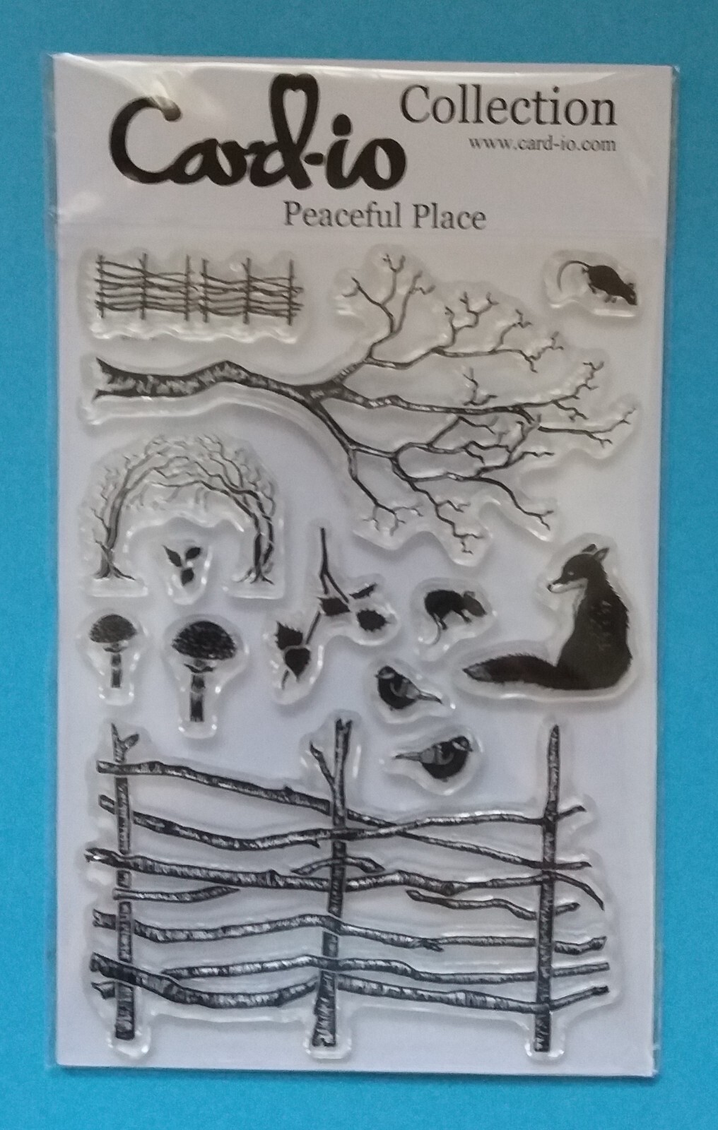 CARD-IO  Collection   PEACEFUL PLACE  CDCCSTPEA-02  STAMP SET hazel fence fox