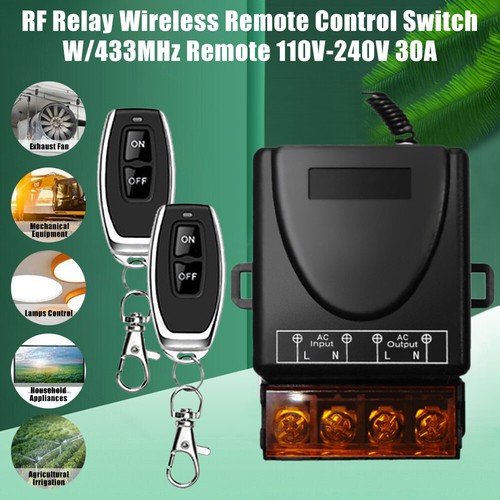 RF Relay Wireless Remote Control Switch With 433MHz Remote 110V-240V 30A - Picture 14 of 28