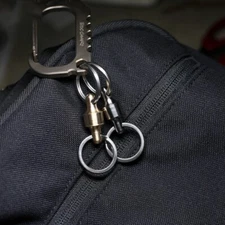 EDC Titanium Alloy Brass Quick Release Detachable Keychain Portable Key Ring