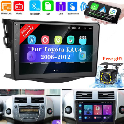 32G Car Stereo Radio For 2006-2012 Toyota RAV4 Android 15 Carplay Navi WIFI +Cam