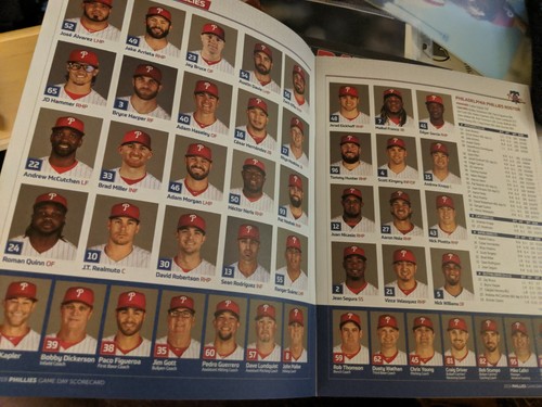 Scott Kingery Cover PHILADELPHIA PHILLIES Game Day Scorecard 2019 Program - Picture 3 of 5