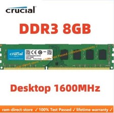 CRUCIAL DDR3 8GB 1600 MHz 8GB 16GB 32GB PC3-12800 Desktop Memory RAM 240Pin DIMM