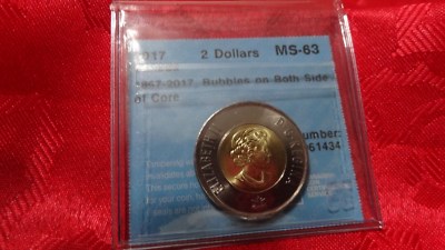 Rare Error- 1867-2017 Canada 150th Anniversary $2 Dollar Coin