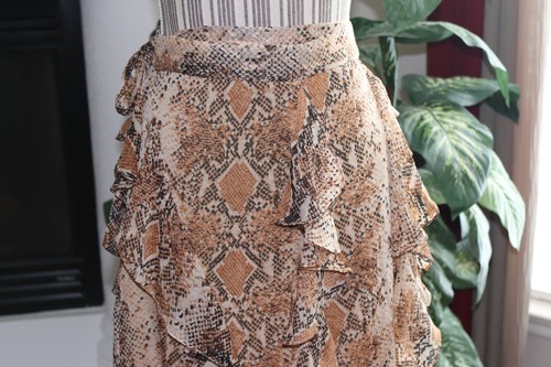 NWT Diane von Furstenberg Salona Python Kola Ruffle Wrap Maxi 100% Silk Skirt 6 - Picture 8 of 15