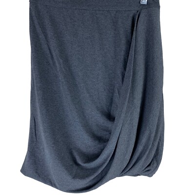 The Wrights Size Medium Pencil Skirt Gathered Front Gray Elastic Waistband 