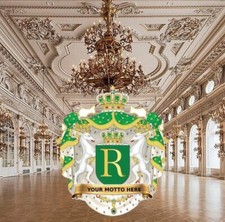 Custom Deluxe Royal Monogram Irish Letter Name Cypher Motto Jacket Robe Patch X