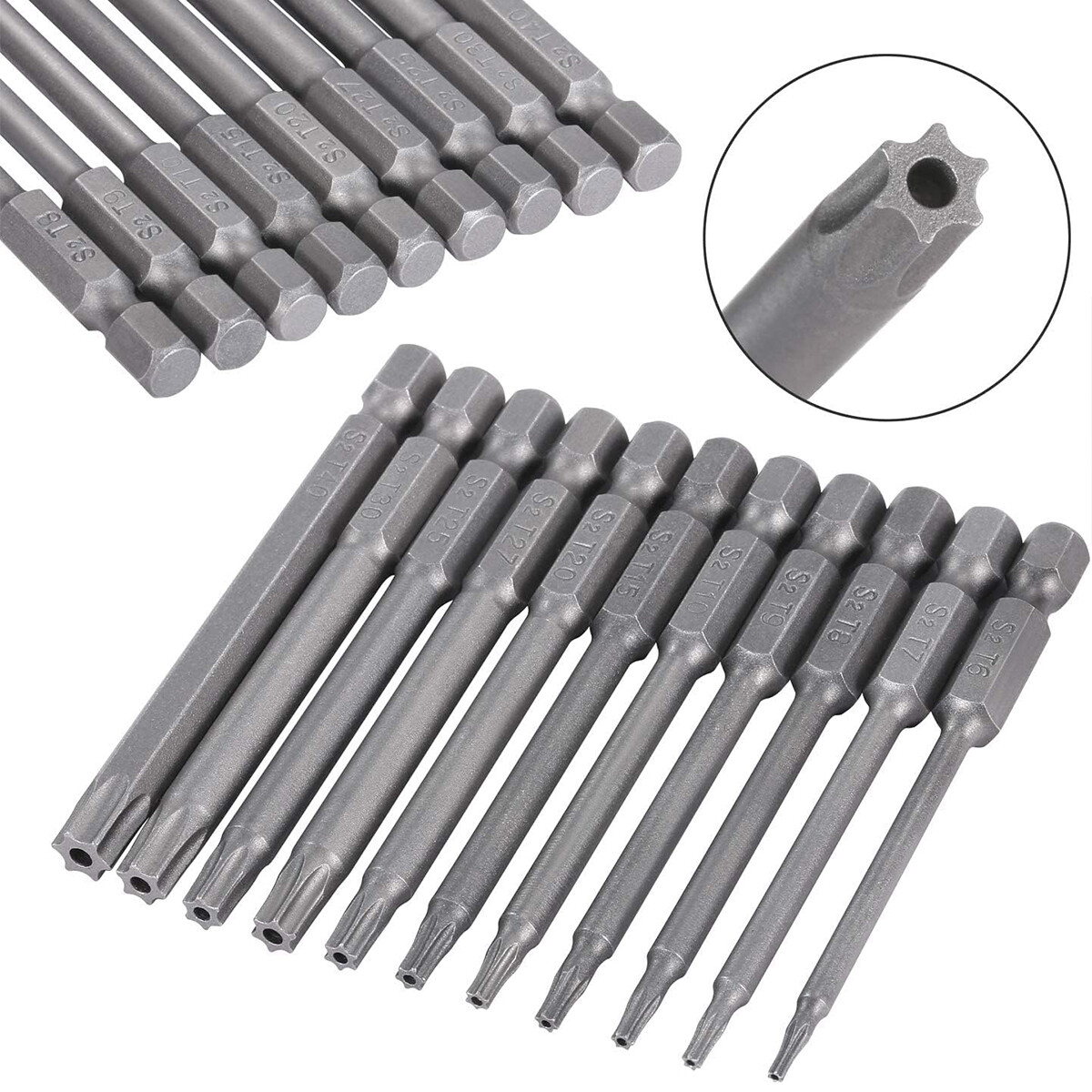 11-teiliges Torx Bit Set Lang - Magnetisch & Robust Für Alle Schraubarbeiten