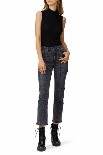High-Rise Kick Flare Cropped Jeans 