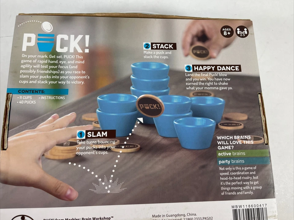 PUCK! Slam, Stack and Happy Dance Game Skill Pogs/Pong-Style Action - Image 2 of 4