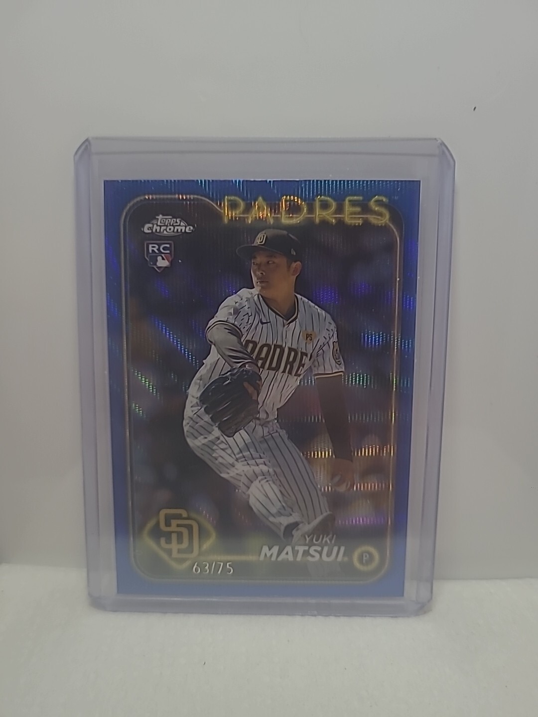 2024 Topps Chrome - Blue Wave Refractor #116 Yuki Matsui /75 (RC)