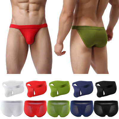 Herren Slip Sexy Unterwäsche Unterhose Atmungsaktiv U Pouch Modal Höschen