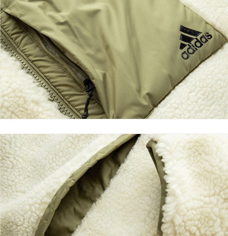 ★adidas★ Reversible Sherpa Jacket White Green H20789 s-l400.jpg