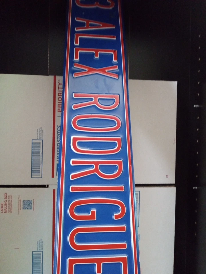 #3 Alex Rodriguez Texas Rangers Embossed Metal Street Sign 36" X 6" ~ #trl4 - Image 3 of 4