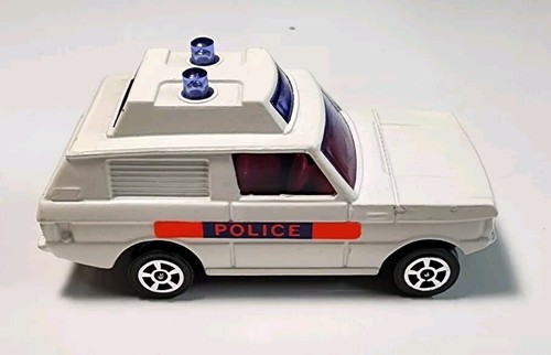 Vintage Corgi Juniors White w/Red Int. Range Rover 1/64 Diecast/Plastic Police - Picture 8 of 10