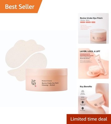 Moisturizing Ginseng Under Eye Patches with Collagen - 30 Pairs, All Skin Types
