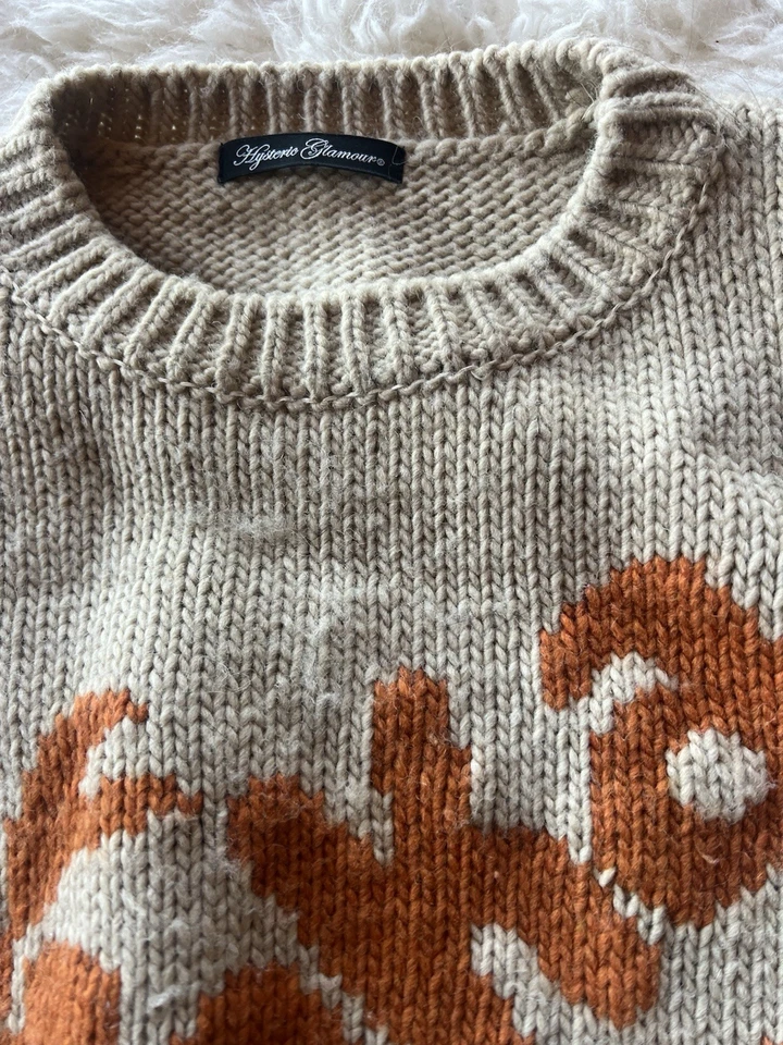 Hysteric Glamour Funka Beige And Orange Sweater Free Size From Japan - Image 3 of 4