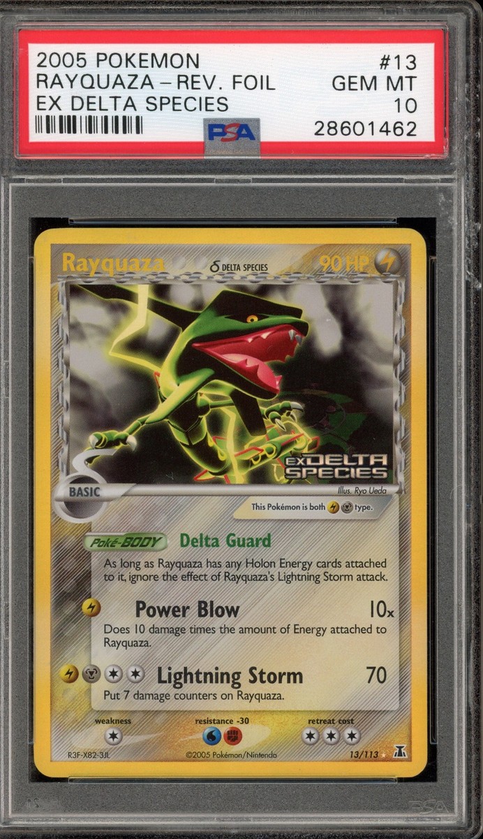 Pokemon Rayquaza EX Delta Species Reverse Holo Rare #13 PSA 10 Gem
