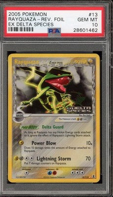 Pokemon Rayquaza EX Delta Species Reverse Holo Rare #13 PSA 10 Gem