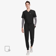 NEW Uniforms World Men s 309TS Black Scrub Joggers Size 2XL
