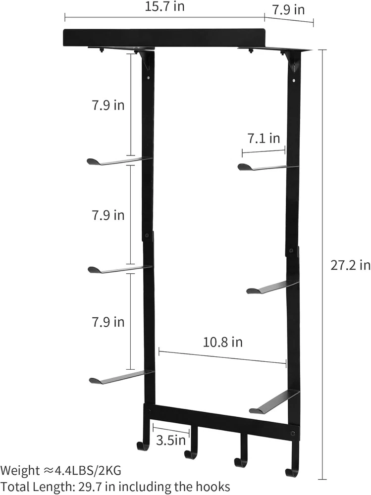 Wall Mount Yoga Mat Holder for Home Gym Storage and Exercise Organization