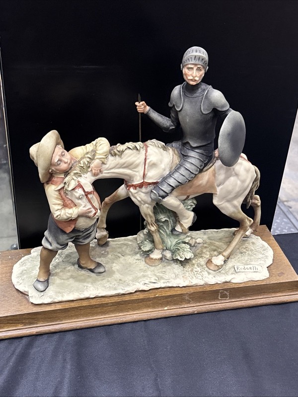 Large Capodimonte  1988 Florence  figurine "Don Quixote”
