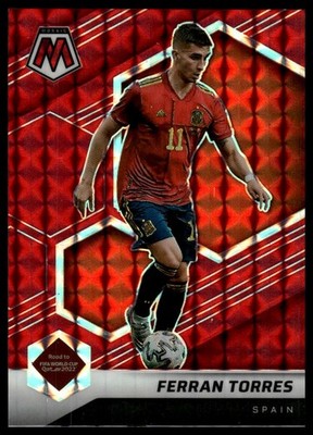 2021-22 Panini Mosaic Road to FIFA World Cup Ferran Torres #128 Mosaic Red