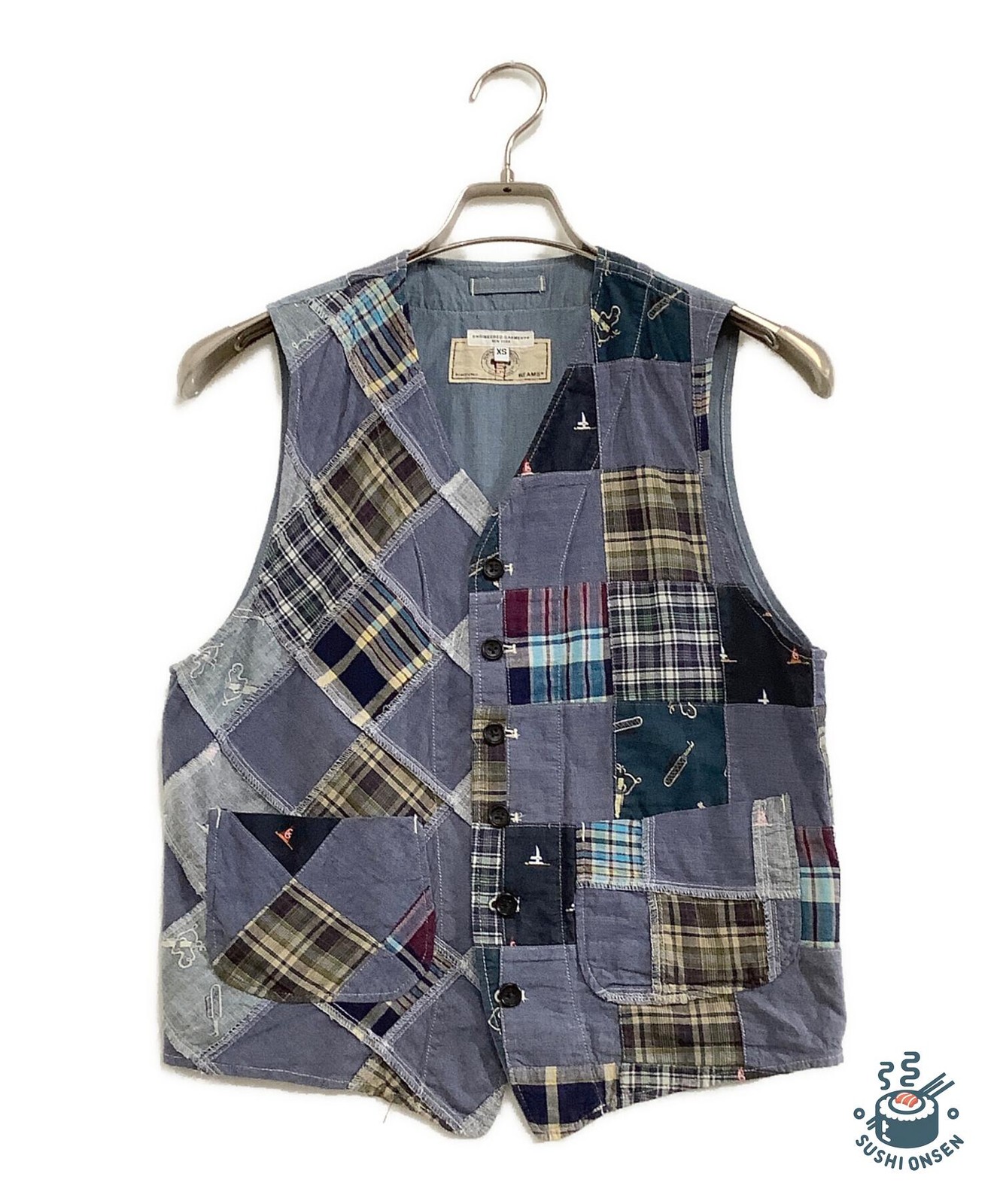Engineered Garments × BEAMS PLUS patchwork vest S… - image 1