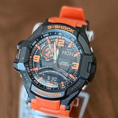 CASIO G-SHOCK GA-1000-4AJF Analog Digital Watch Black Orange Twin