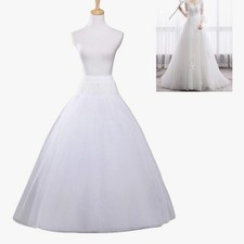White Tulle Petticoat Underskirt Ball Gown Crinoline Adjustable Waist NEW