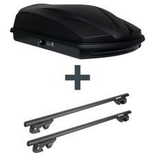 Dachbox LEVUP Cube 370 + Dachträger Menabo für Dacia Logan Kombi/MCV I KS Top