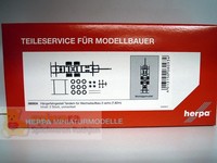 Herpa 080934 HäNgerfahrgestell Tandem Volumen-HäNgerzüGe FüR Wechselaufbau 2Achs