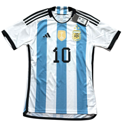 2022/23 アルゼンチン (#10 MESSI)3つ星 2022/23 Argentina Home Jersey #10 Messi Small World Cup Champions
