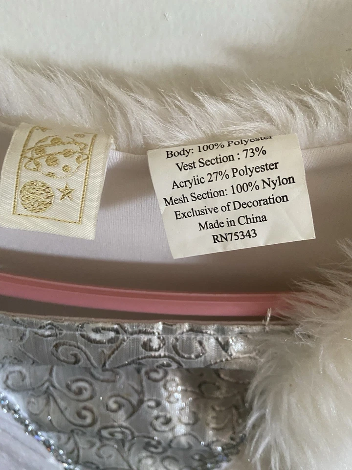 Vestido Princesa Invierno Invierno Piel Juvenil Mediano Halloween Disfraz Frozen Dress Up Foto 3 de 4