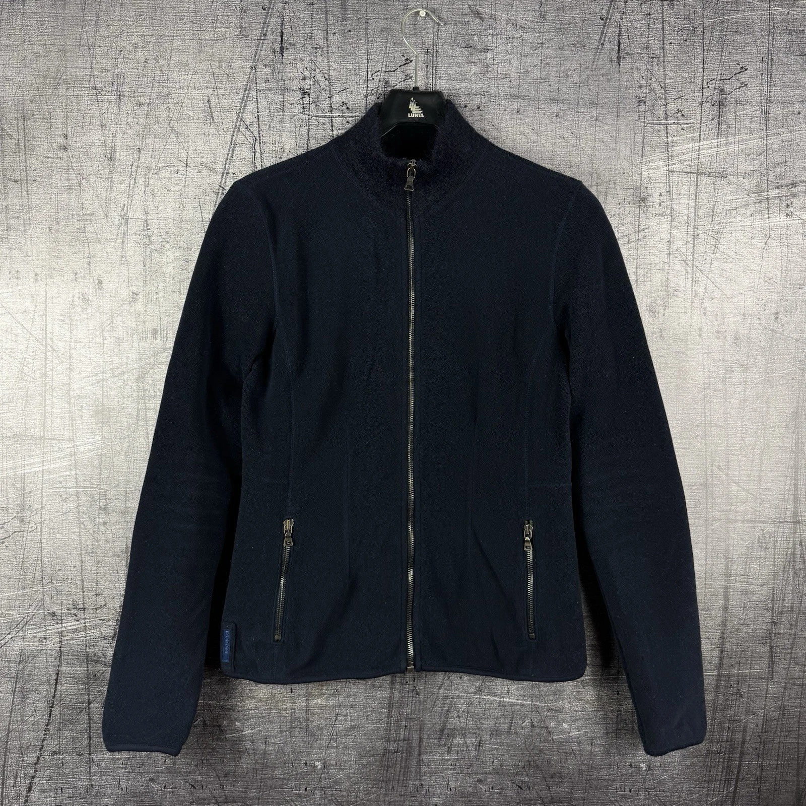 RARO maglione felpa Prada blu tab pile track jacket taglia XL