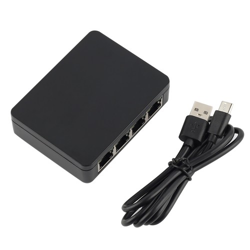 1 PC 1/4 1000Mbps Black ABS RJ45 LAN Network Splitter Adapter Accessories - 第 1/18 張圖片