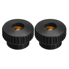 2Pcs, Knurled Thumb Nuts M12 x 40mm Through Hole Clamping Nuts Round Knobs