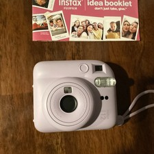 Fujifilm Instax Mini 12 Lilac Purple Camera Bundle with Film, Booklet, Strap
