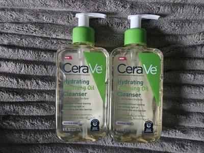 CeraVe Hydrating Foaming Oil Cleanser for Dry Skin 8oz LOT OF 2 FREE SHIPPING