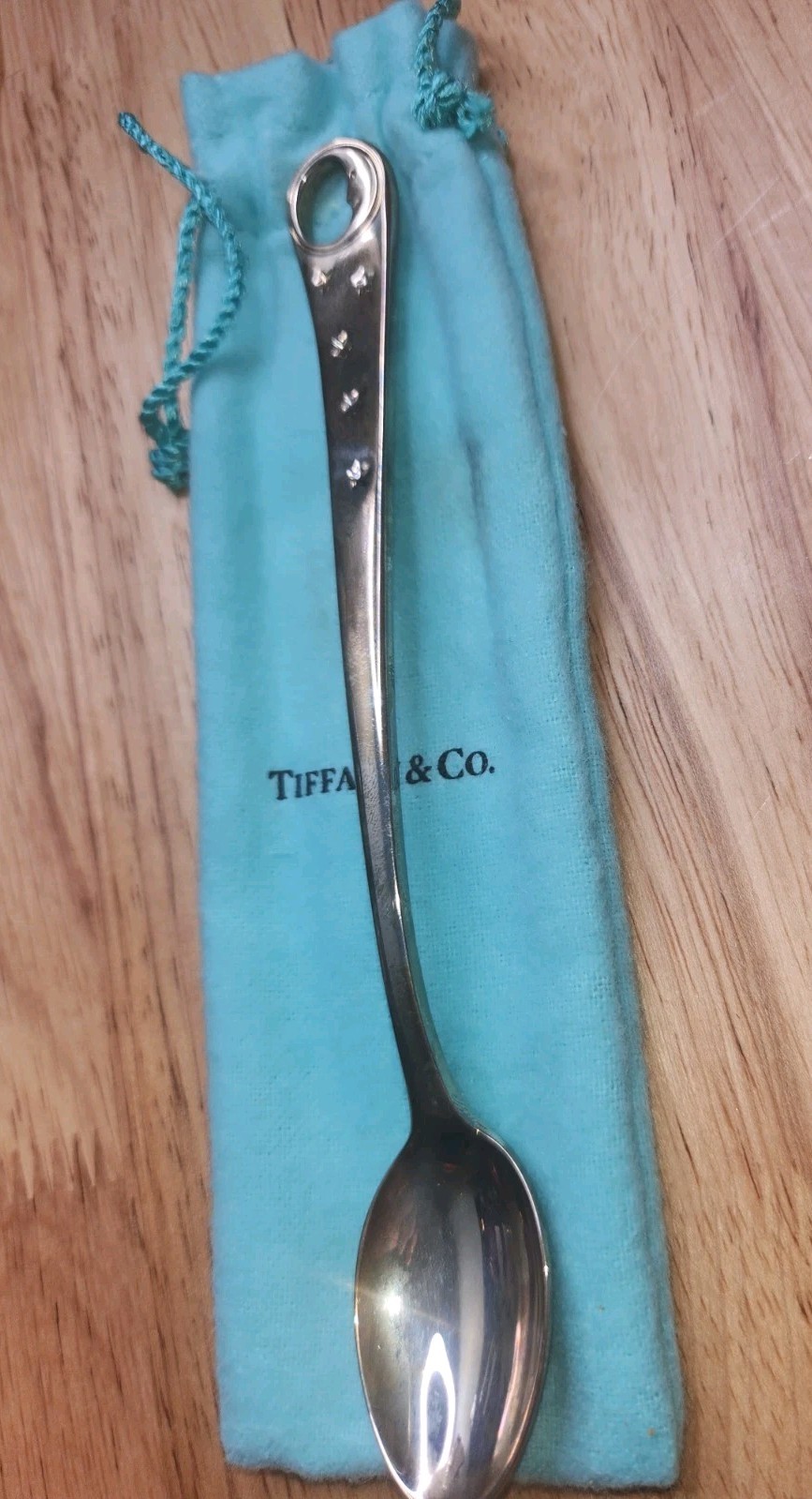 Tiffany & Co 925 Sterling Silver Moon Stars Infant Baby Feeding Spoon Vtg 2000