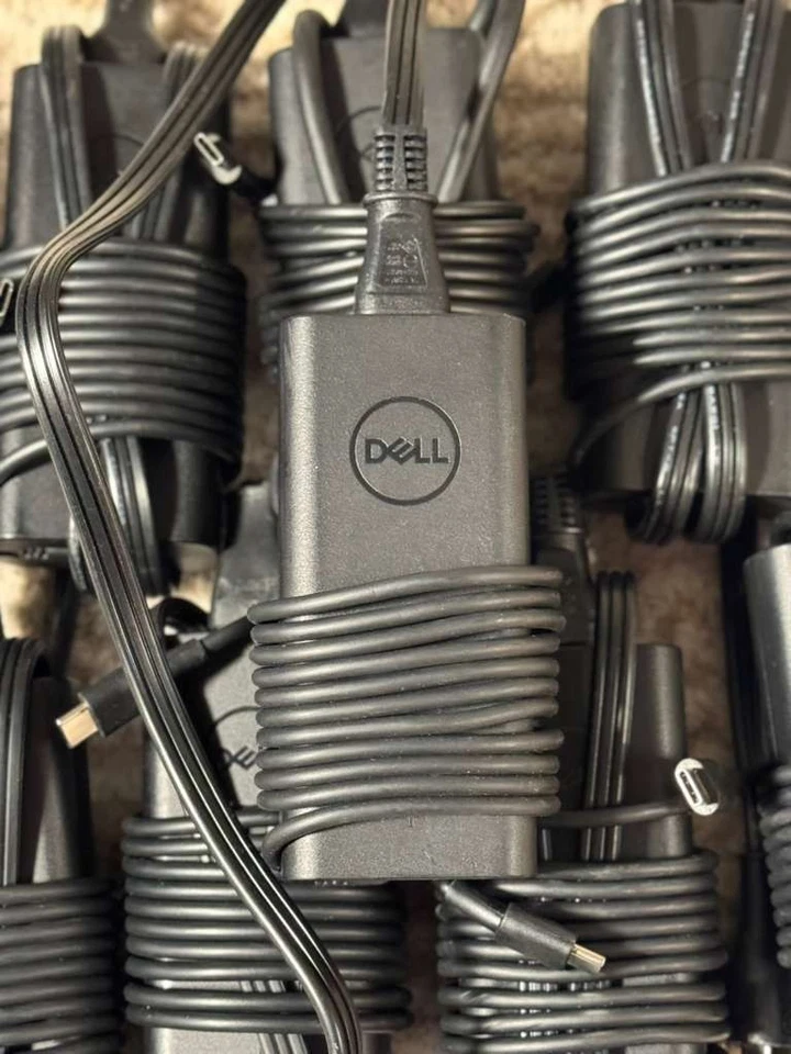 Lote x10 Cargadores Adaptador de Corriente Dell 65W USB-C 100% Originales Probados. Foto 2 de 4