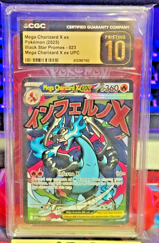 2025 Pokemon Mega Charizard X Ex Ultra UPC Black Star Promos 023 CGC 10 PRISTINE - Bild 1 von 2