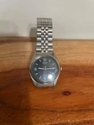 Seiko SX Watch Men Black Dial Silver Tone Date