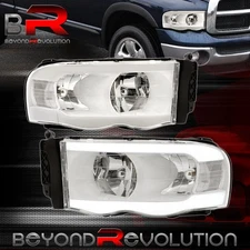 For 2002-2005 Ram 1500 LED DRL Head Lamp Lights Upgrade Left+Right White Housing