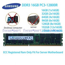 Samsung 16 GB Module DDR3 1600 MHZ PC3-12800R 2Rx4 REG ECC Registered Server Lot